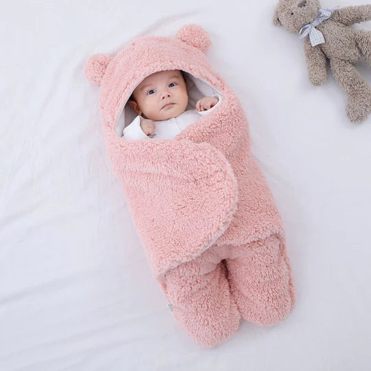 MEELANO CuddleCloud - Svøbetæppe til babyer Lyserød