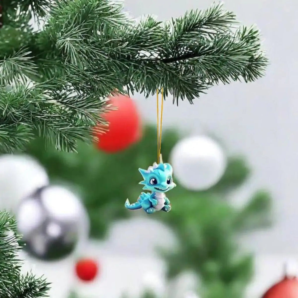 MEELANO Drage Julekalender – 24 Søde Tegneserie-drager som Nøgleringsvedhæng, Nedtælling til Jul for Børn 6+ & Samlere
