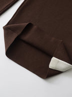 MEELANO Brunt 2-Delt Dametøj Sæt Med Høj Elastisk Talje Pullover Og Bukser