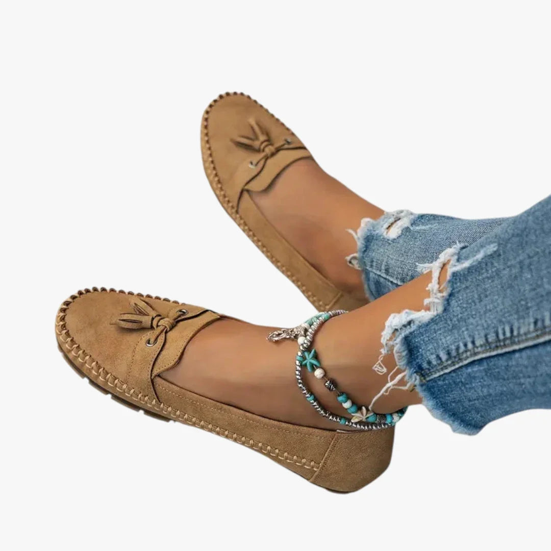 MEELANO Chāme | Dame Lette Snøresko med Varmt For - Flade Loafers & Walkingsko i Læder