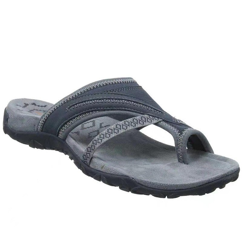 MEELANO Dame Flip-flops Ultralette Komfortabel Pasform Sommer grå
