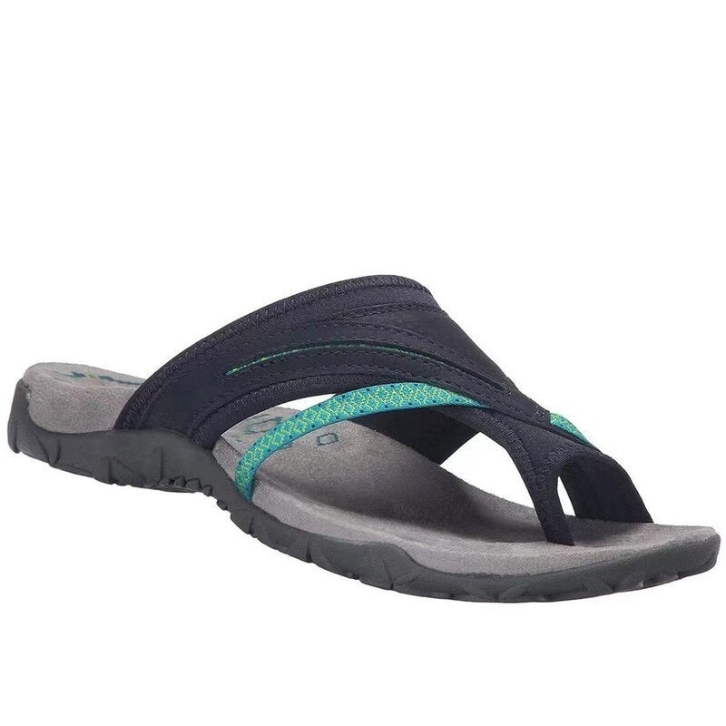 MEELANO Dame Flip-flops Ultralette Komfortabel Pasform Sommer blå