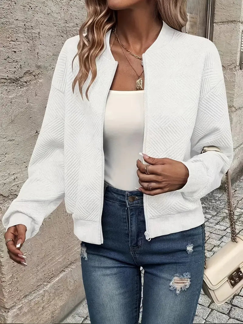 MEELANO Dolce | Dame Bomberjakke – Klassisk Lynlås-Design, Casual Urban-Stil & Komfortabel Pasform