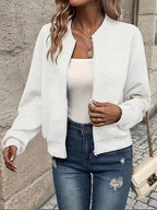 MEELANO Dolce | Dame Bomberjakke – Klassisk Lynlås-Design, Casual Urban-Stil & Komfortabel Pasform