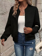 MEELANO Dolce | Dame Bomberjakke – Klassisk Lynlås-Design, Casual Urban-Stil & Komfortabel Pasform