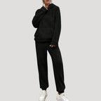 MEELANO Dame Fleece Loungewear-Sæt Hyggelig Vinterdage Med Elastik i Taljen