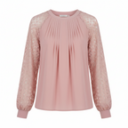 MEELANO Dame Smart Casual Top Til Kvinder Lange ærmer Afslappet Pasform Blødt Stof