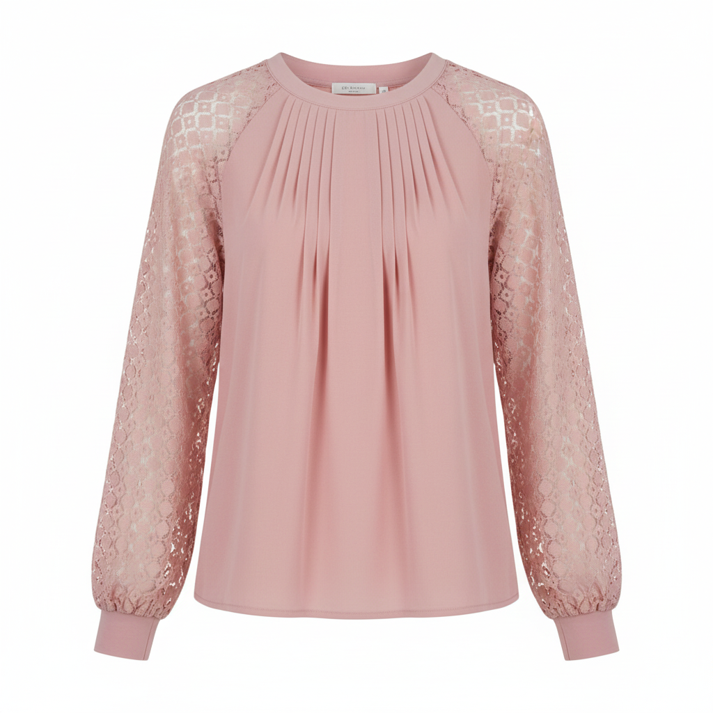 MEELANO Dame Smart Casual Top Til Kvinder Lange ærmer Afslappet Pasform Blødt Stof