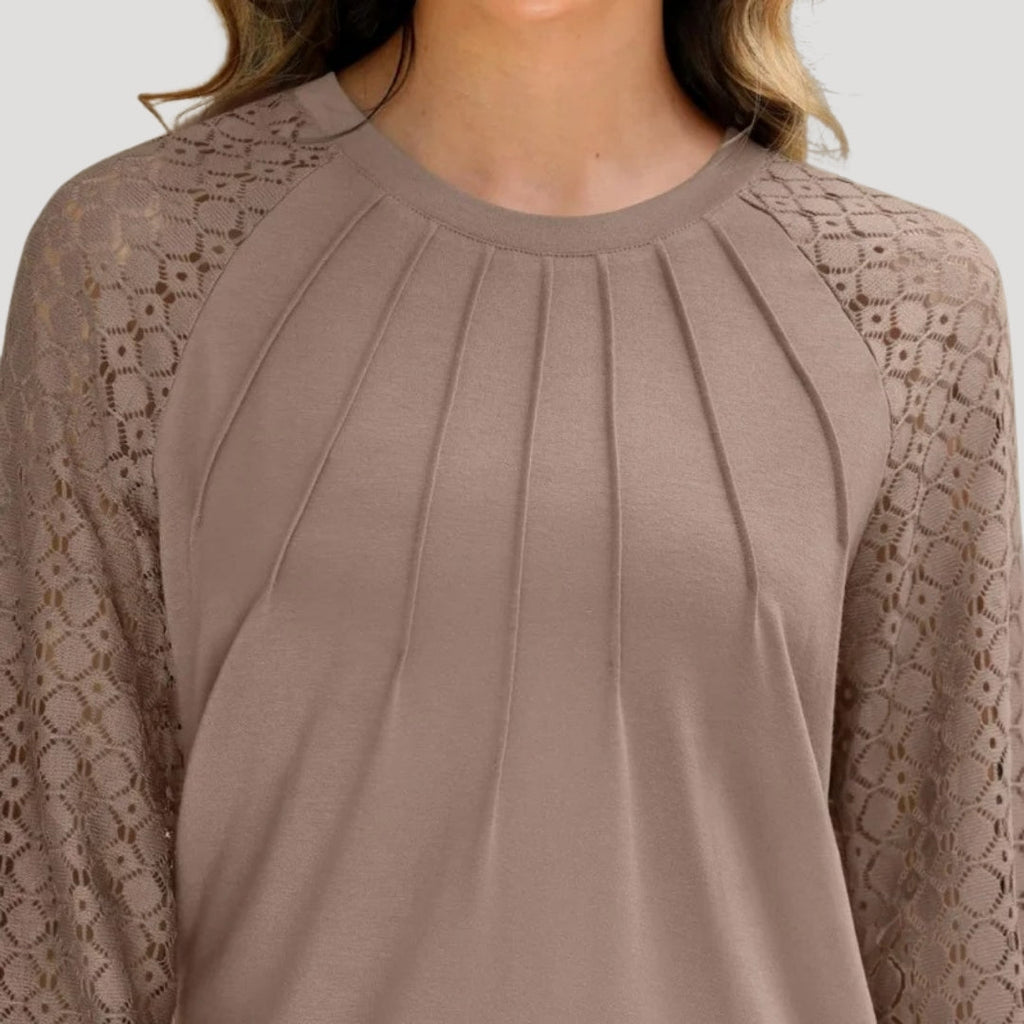 MEELANO Dame Smart Casual Top Til Kvinder Lange ærmer Afslappet Pasform Blødt Stof
