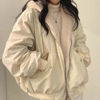 MEELANO Vinterjakke Dame – Dobbeltlaget Jakke med Slank, Elegant Pasform, Let & Behagelig, Beige, Sort eller Blå, S-3XL – Bersh Beige