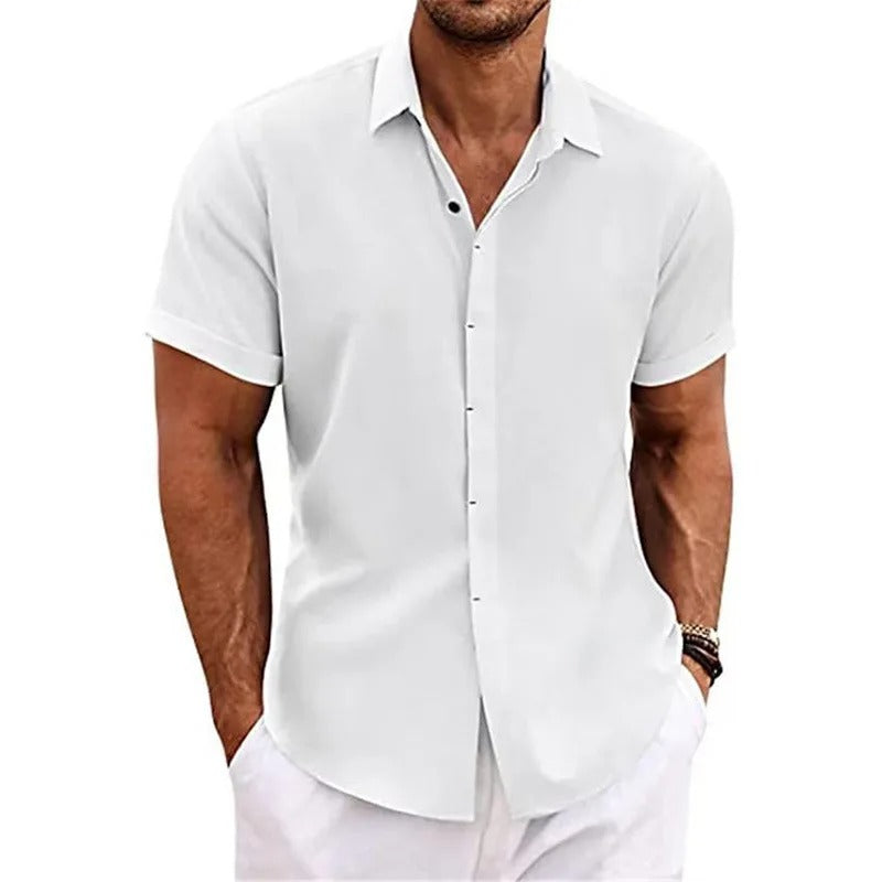 MEELANO David | Åndbar poloshirt hvid