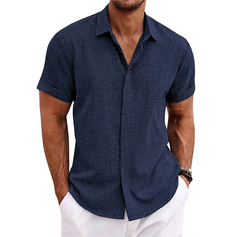 MEELANO David | Åndbar poloshirt mørkeblå
