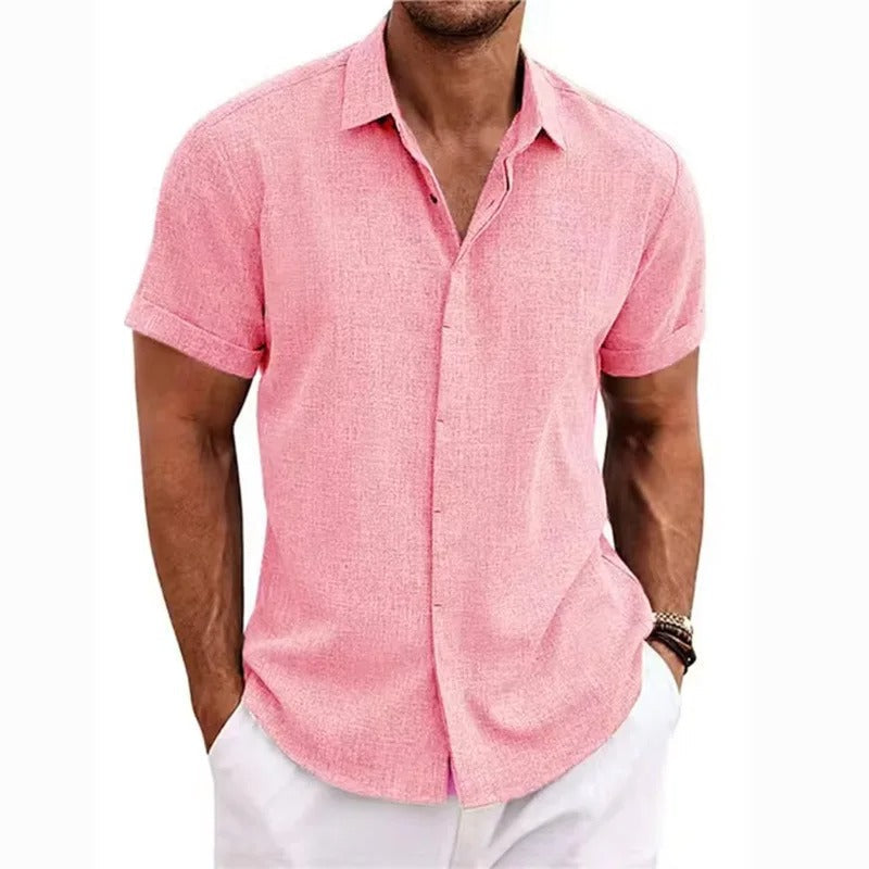 MEELANO David | Åndbar poloshirt lyserød