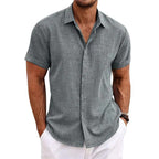 MEELANO David | Åndbar poloshirt grå