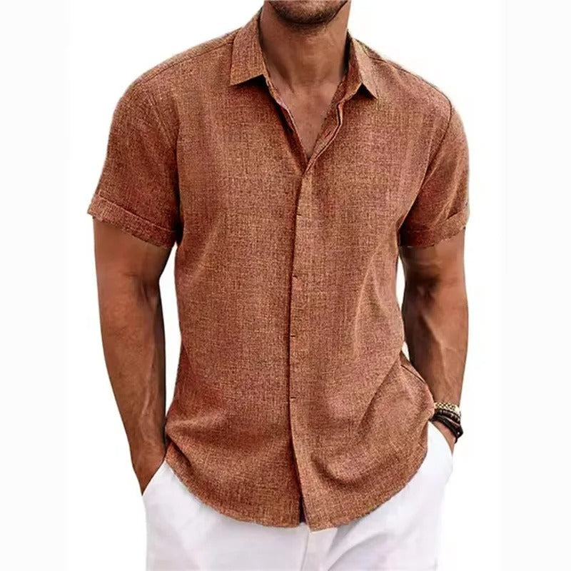 MEELANO David | Åndbar poloshirt brun