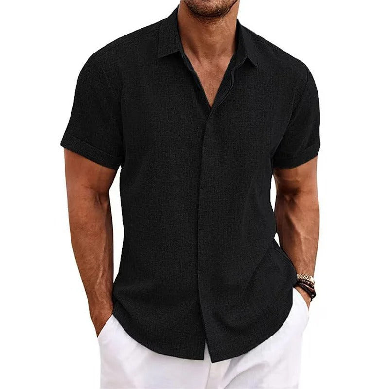 MEELANO David | Åndbar poloshirt sort
