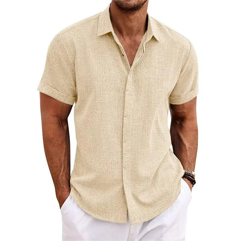 MEELANO David | Åndbar poloshirt beige