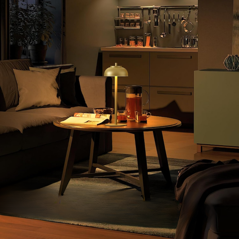MEELANO Trådløs Bordlampe Berøringskontrolleret Med LED Lys
