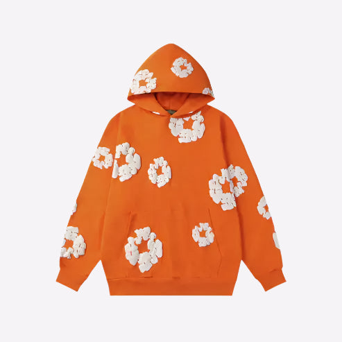 MEELANO Concrete Psalms – Unisex Hættetrøje med Signaturdesign Orange