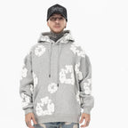 MEELANO Concrete Psalms – Herresweatshirt med Hætte & Afslappet Broderet Design