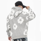 MEELANO Concrete Psalms – Herresweatshirt med Hætte & Afslappet Broderet Design