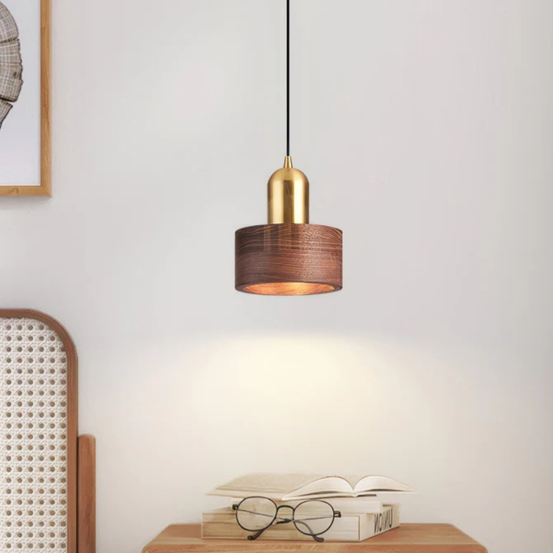 MEELANO Design pendellampe spisebord moderne cylinderformet i guld