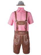 MEELANO Herres tyske Oktoberfest lederhosen-kostume Brun