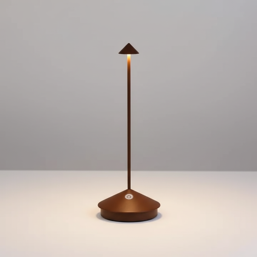 Trådløs LED-bordlampe – Genopladelig Dæmpbar Bordlampe til Spisebord, Natbord & Terrasse, Aluminium – ModernLumin