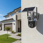 DualGuard Solar 4K Sikkerhedskamera – Trådløs Overvågning med Solpanel, 360° Visning & 10x Zoom