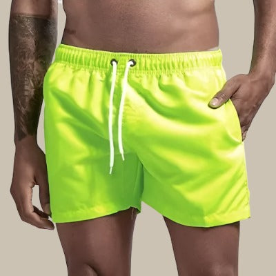 MEELANO Obsidian | Herre badeshorts hurtigttørrende med elastisk talje grøn