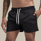 MEELANO Obsidian | Herre badeshorts hurtigttørrende med elastisk talje sort