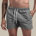 MEELANO Obsidian | Herre badeshorts hurtigttørrende med elastisk talje grå