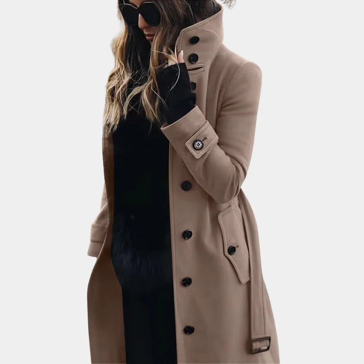 MEELANO Elegant Trenchcoat til Kvinder - Et tidløst design Beige