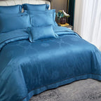 MEELANO Elegance Blå Sengetøj Sæt i 100% Egyptisk Katoen – 200 x 230 cm