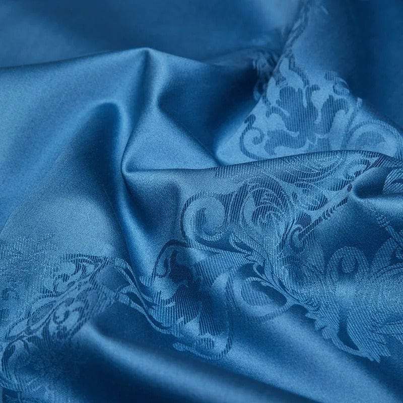 MEELANO Elegance Blå Sengetøj Sæt i 100% Egyptisk Katoen – 200 x 230 cm