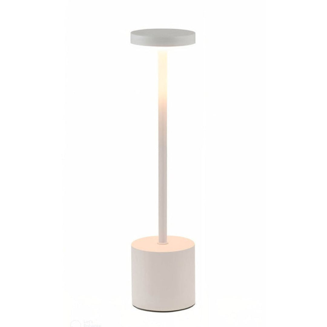 MEELANO EleganzLeuchte – Trådløs & USB-Genopladelig Bordlampe i Luksuriøst Design Hvid
