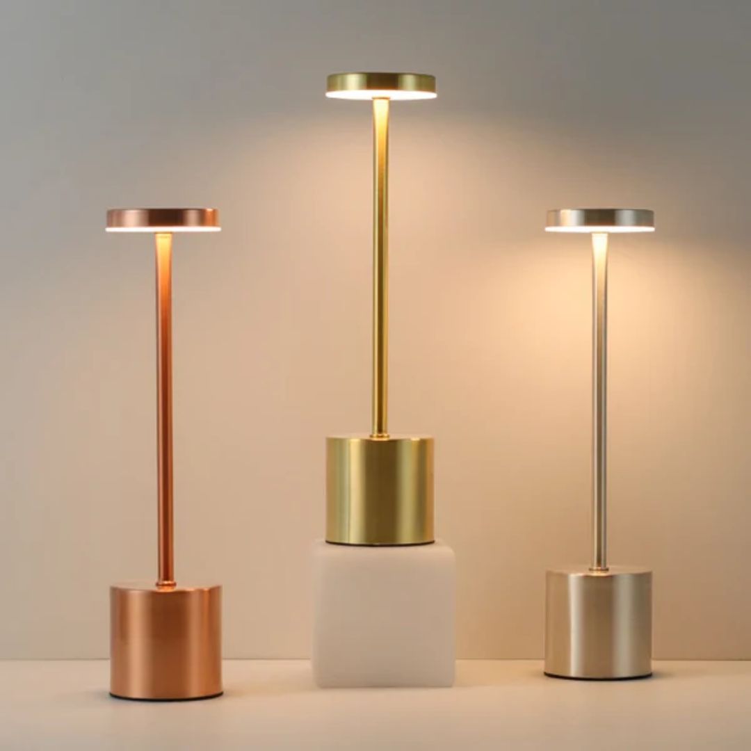 MEELANO EleganzLeuchte – Trådløs & USB-Genopladelig Bordlampe i Luksuriøst Design