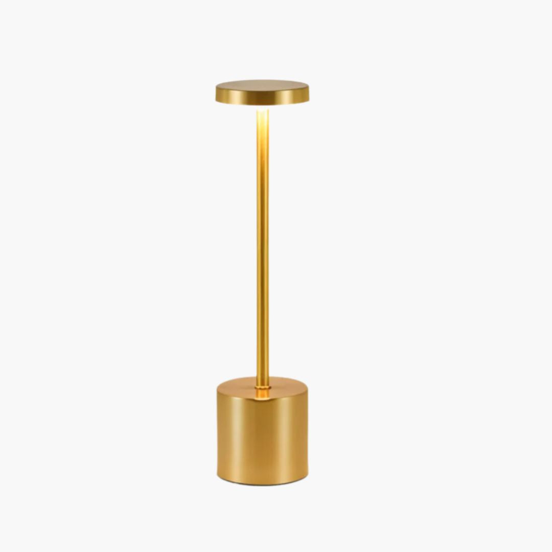 MEELANO EleganzLeuchte – Trådløs & USB-Genopladelig Bordlampe i Luksuriøst Design Guld