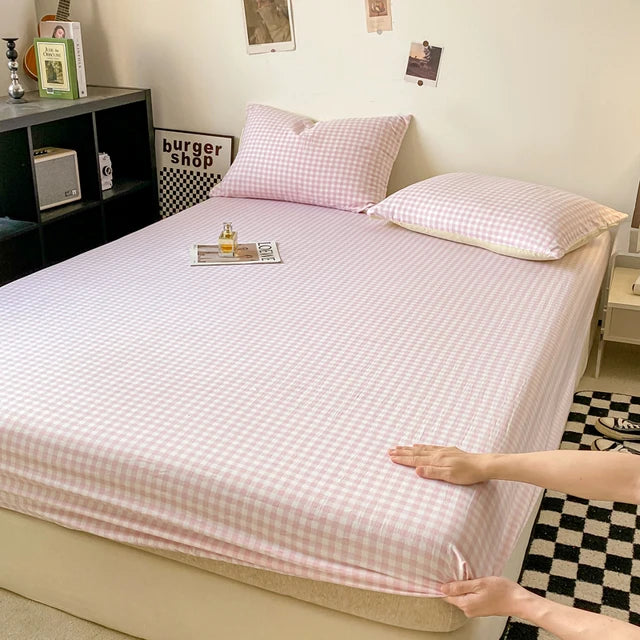 MEELANO Classic Checkerboard Stræklagen – Bomuld/Polyester med Skakmønster
