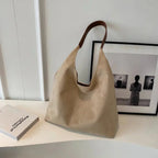 MEELANO Chloé | Dame Skuldertaske – Blødt Ruskind, Luksuriøs Tekstur & Boheme-Elegance beige