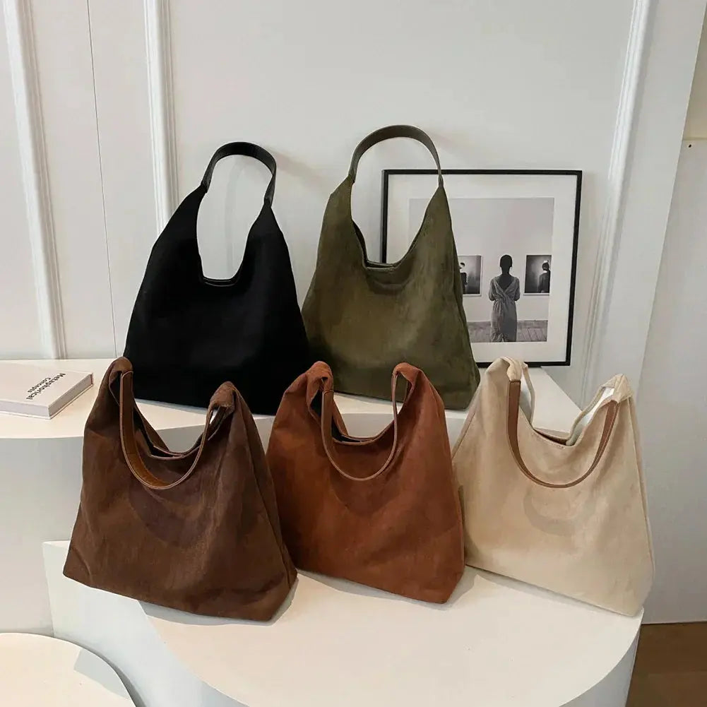 MEELANO Chloé | Dame Skuldertaske – Blødt Ruskind, Luksuriøs Tekstur & Boheme-Elegance