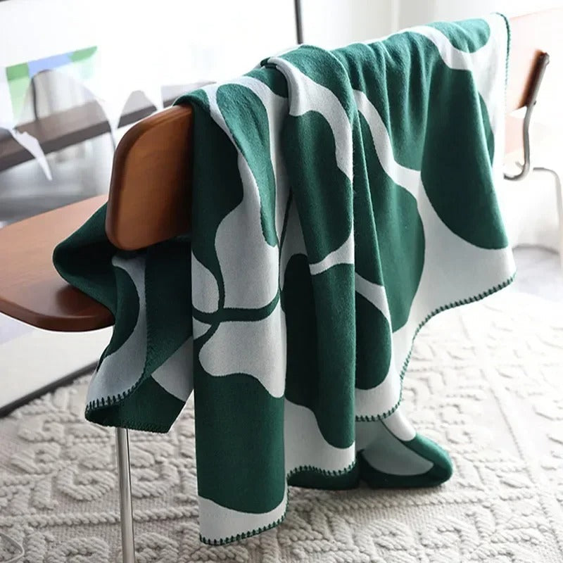MEELANO Elizabeth Tæppe – Farverigt Bomuld/Polyester Tæppe med Frynser (130×180 cm)