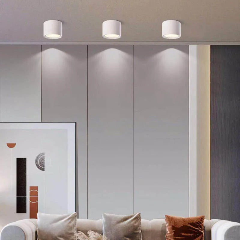 MEELANO Emberlynn overflademonteret downlight – moderne LED loftslampe med justerbar lystemperatur