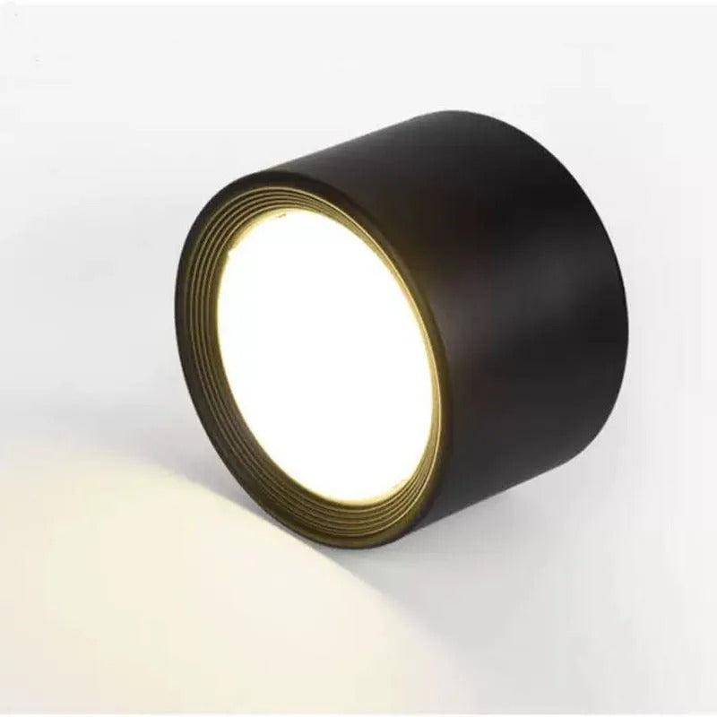 MEELANO Emberlynn overflademonteret downlight – moderne LED loftslampe med justerbar lystemperatur Sort
