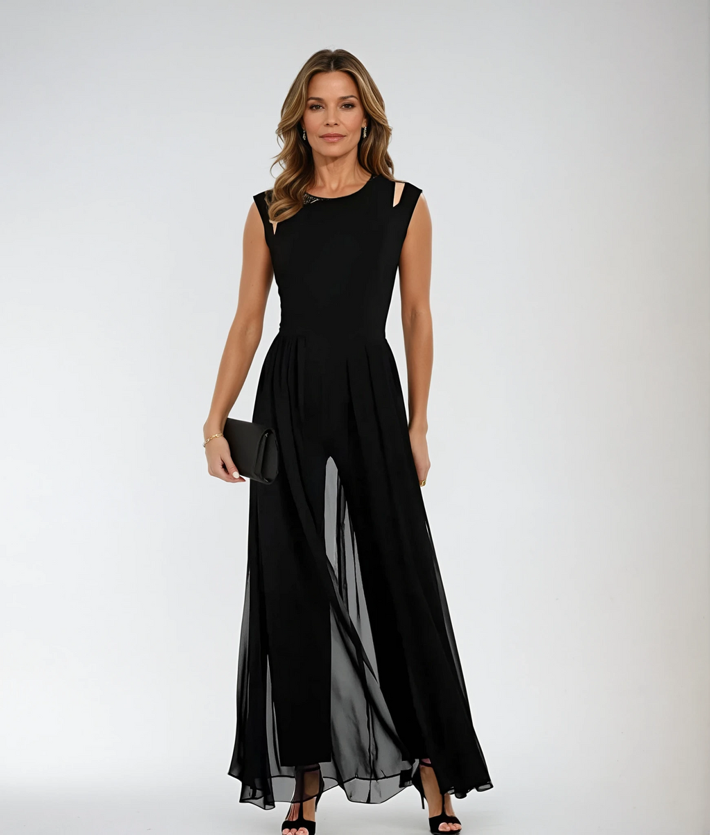 MEELANO Parsha | Ærmeløs Jumpsuit med Rund Hals til Kvinder | Casual