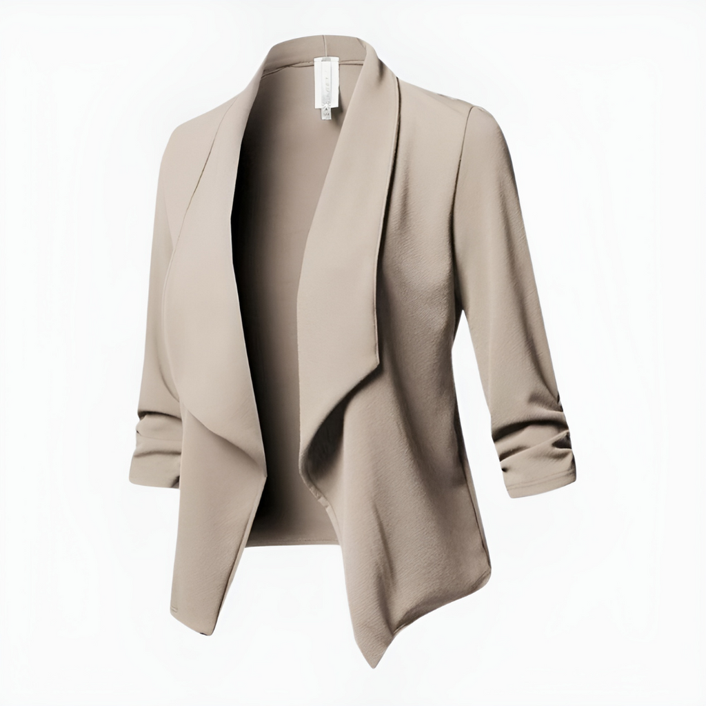MEELANO Bersh | Moderigtig dameblazer | Langærmet beige