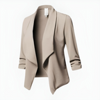 MEELANO Bersh | Moderigtig dameblazer | Langærmet beige