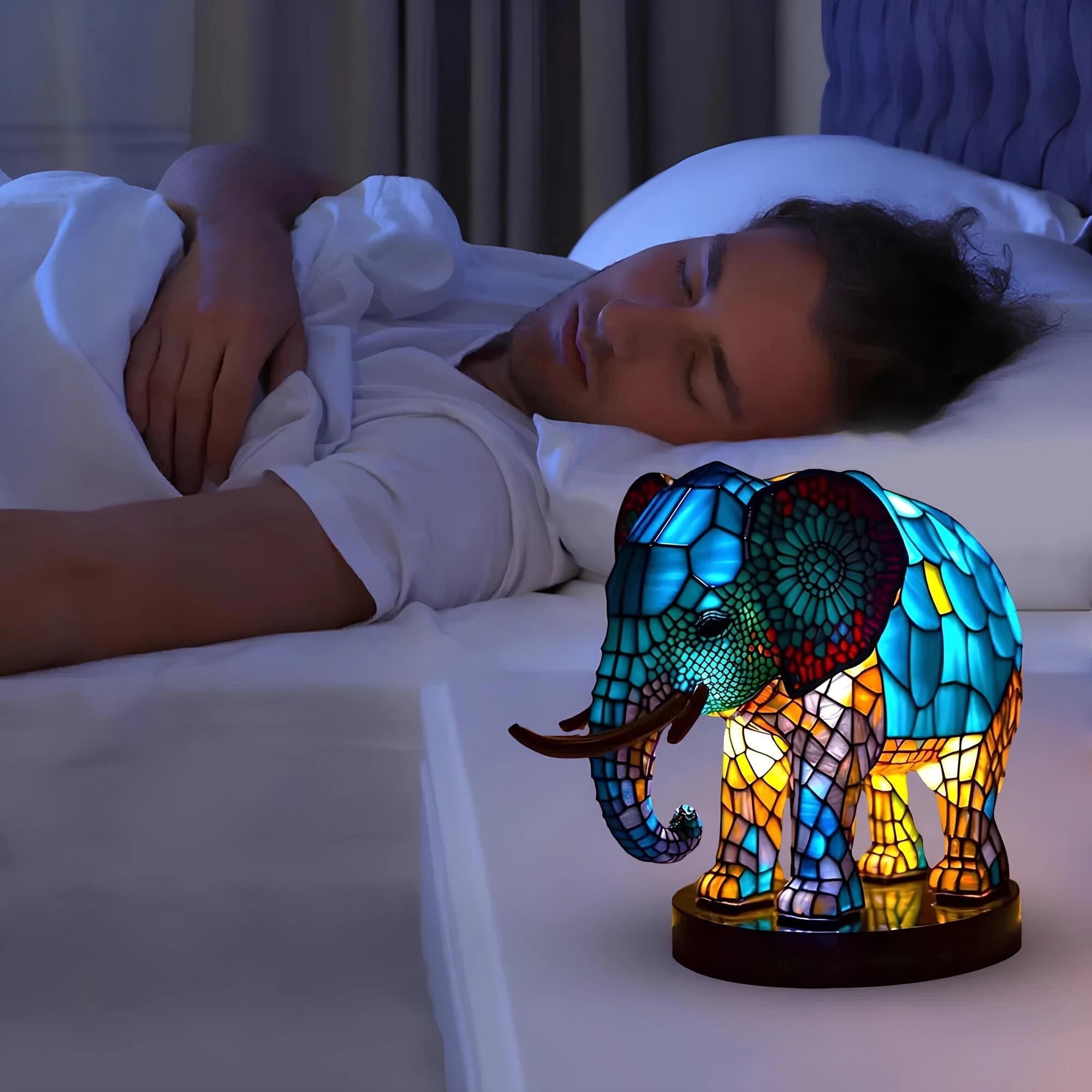 MEELANO Farverig Glas Drage Skulptur - Håndlavet Boligindretning Ornament