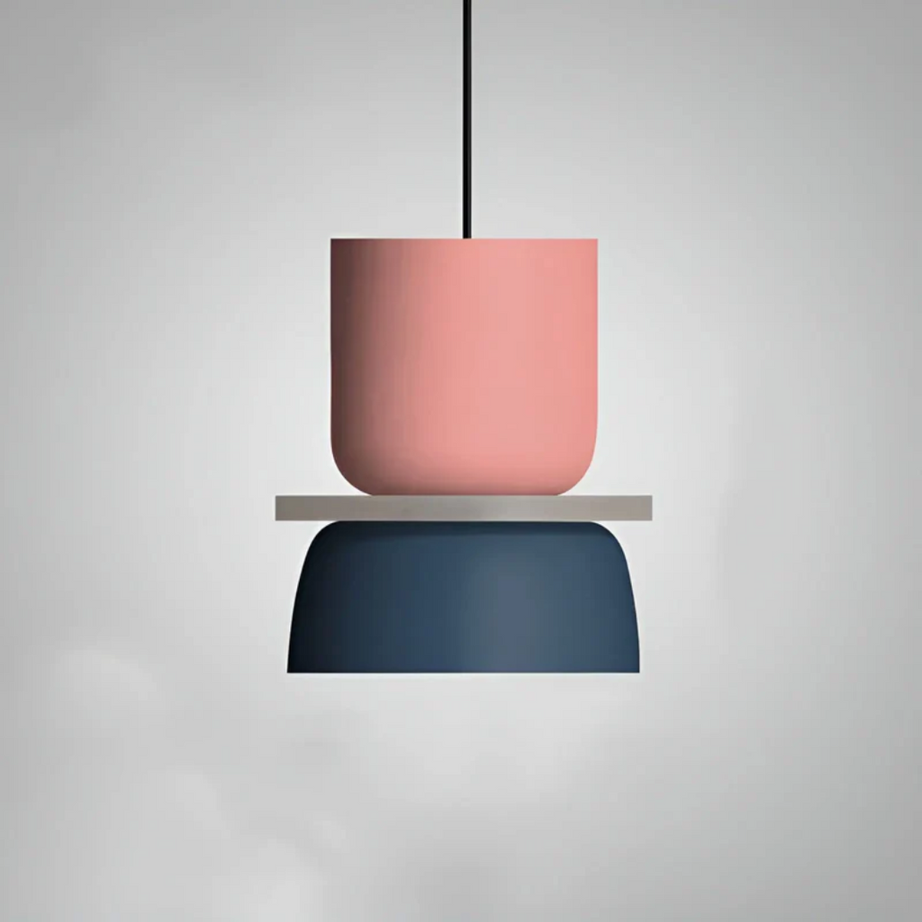 MEELANO Farverig Og Trendy Macaron LED Pendellampe Til Hjemmet Med Farvet Lysdesign Og Moderne Indretning LED Lyserød-blå