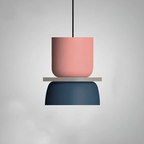 MEELANO Farverig Og Trendy Macaron LED Pendellampe Til Hjemmet Med Farvet Lysdesign Og Moderne Indretning LED Lyserød-blå
